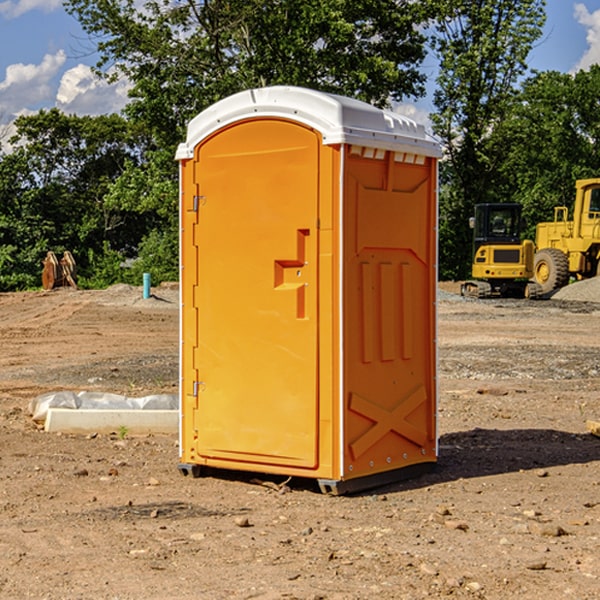 do you offer hand sanitizer dispensers inside the portable restrooms in Aroma